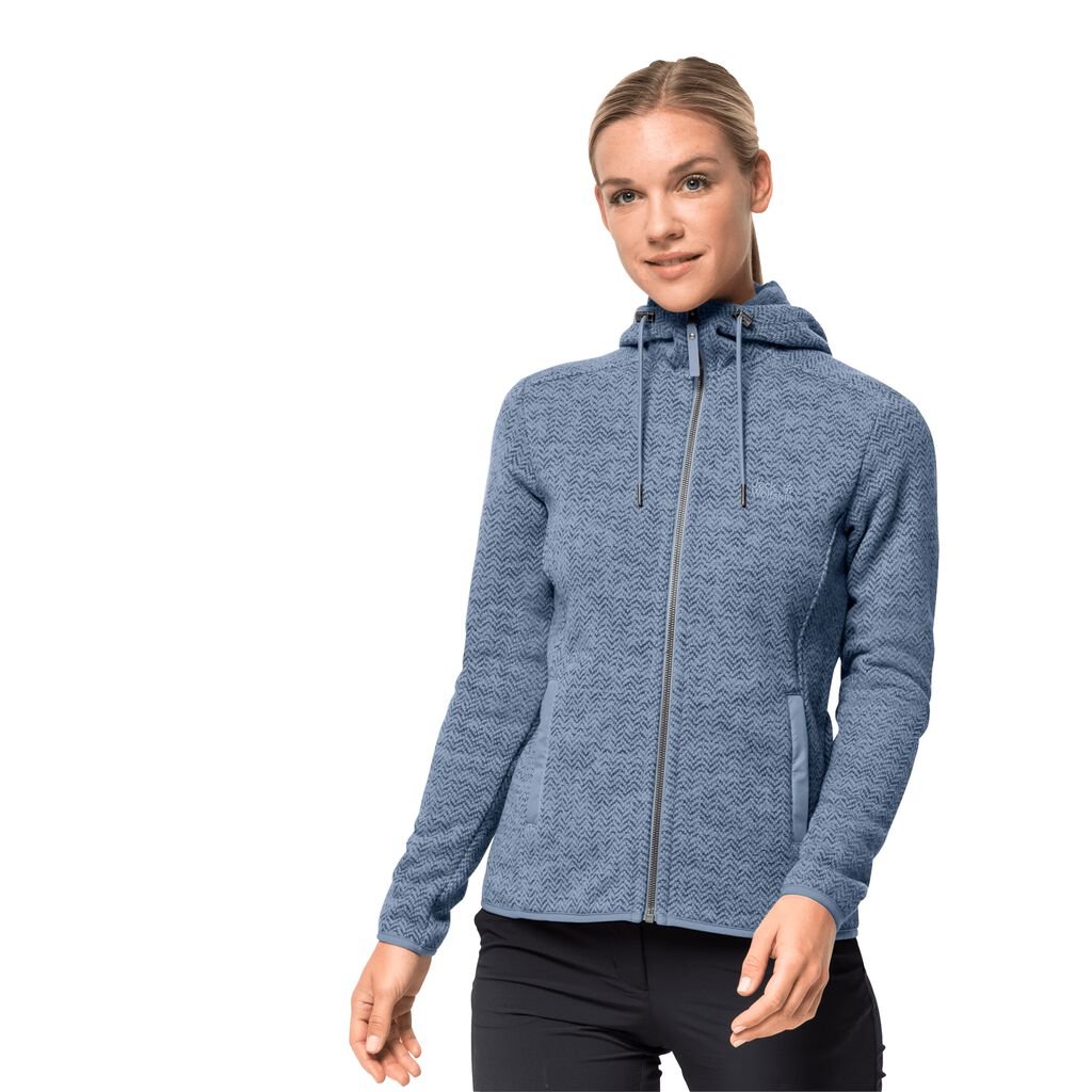 Jack Wolfskin PATAN HOODED Vestes Femme Lavage Bleu - GUCVQIB-16